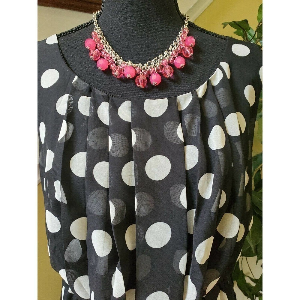 Olivia Matthews Women's Dress size 1X Polka Dot - Picture 2 of 10